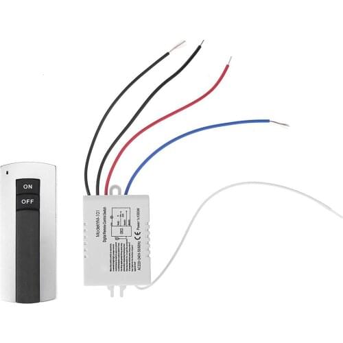 220V 1000W 1/2/3 Channel ON/OFF Wireless Remote Control Switch 3 Ways Digital Remote Controller Switch for Lighting