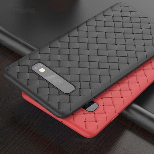 Soft TPU Silionce BV Grid Weaving Case For Samsung Galaxy S8 S9 S10 S20 S10e Note 8 9 10 Plus 20 Ultra Mesh PU Leather