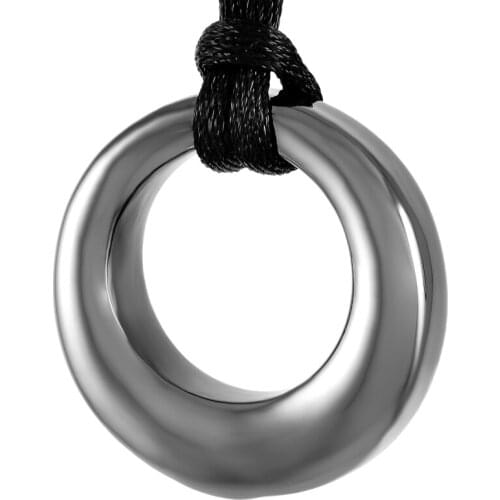 CMJ8390 Unisex Circle Cremation Urn Pendant For Pet/Human Ashes Ring-Shape Memorial Jewelry Ash Holder Free Shipping