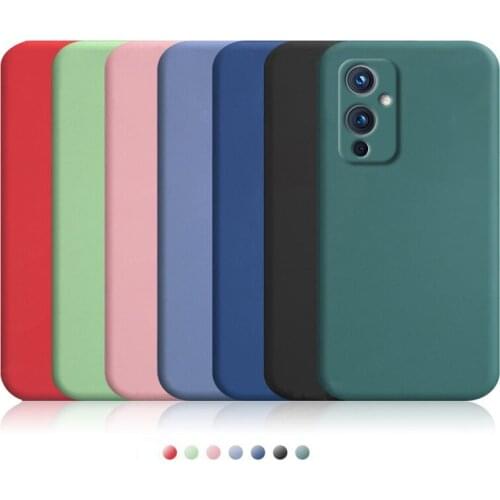 For Cover Oneplus 9 Case For Oneplus 9 Capas Shockproof Soft Liquid Silicone Bumper Cover For Oneplus 9 One Plus 9 Pro Fundas