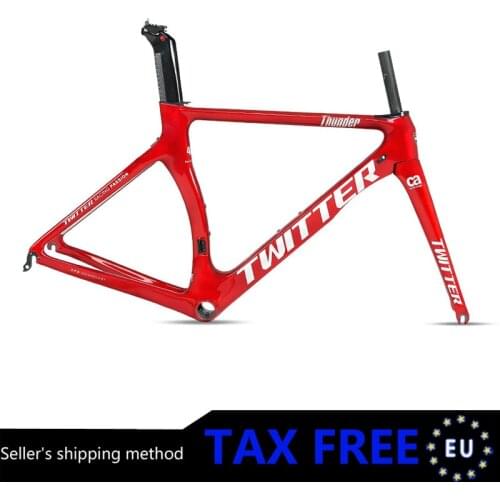 2020 New Come Thunder Twitter Carbon Racing Road Bike 700C Frame Carbon Fork Seatpost Quick Release BB92 UV Laser Drawing