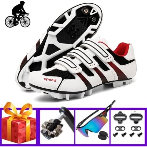 Mtb Cycling Sneakers Add Pedals Mens Unisex Sapatilha Ciclismo Mtb Riding Bicycle Footwear Outdoor Self-locking Breathable