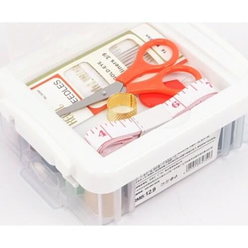 Multi-function Sew Box Sets Portable Household Sewing Kit Box DIY Embroidery Handwork Tool Needles Thread Scissor Set
