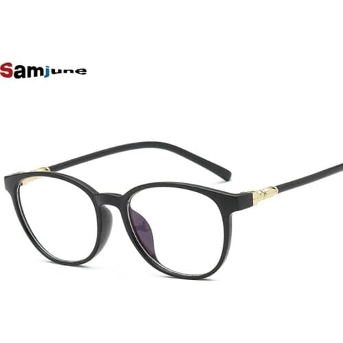 Samjune Women men Round Glasses frame Female Brand Designer gafas De Sol Spectacle Plain Glasses Gafas eyeglasses eyewear
