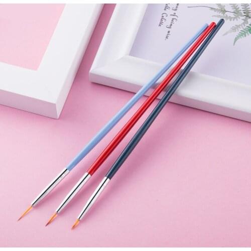3Pcs French Painting Drawing Builder Dotting Dot Brush Set UV Gel Nail Art Polish Tips Brushes Pen DIY Manicure Tools Kit
