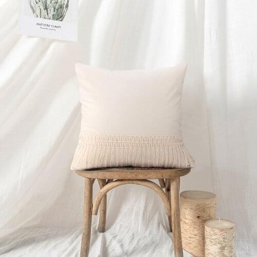 Cushion Cover 45x45cm/30x50cm Cotton Tassel Pillow Cover Nordic Throw Pillow Case Home Decor for Living Room Bedroom