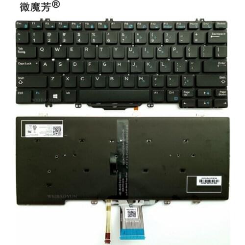 NEW English keyboard FOR DELL Latitude E5280 5288 5289 7280 7380 E7220 US Laptop Keyboard Backlit