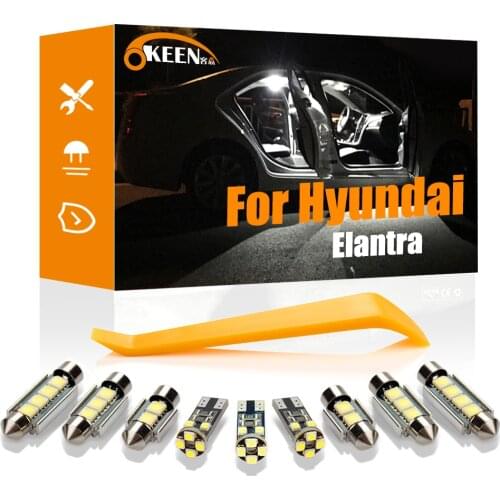OKEEN Canbus For Hyundai Elantra XD HD MD UD AD 2001-2020 Vehicle LED Interior Light Kit License Plate Lamp Bulbs Car Lamp