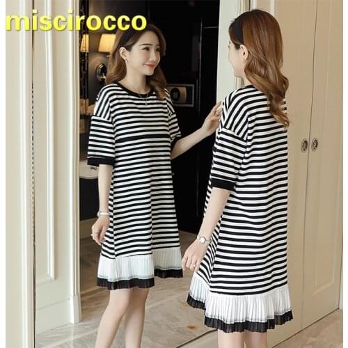 Lactation Maternity Breast-feeding Dress Summer Clothes Pregnant Women Dress Striped Tops Black Party Working OL