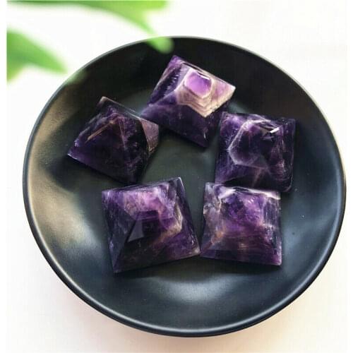 Natural Dream Amethyst Pyramid Purple Quartz Crystals Point Tower Healing Decoration Natural Stones and Minerals