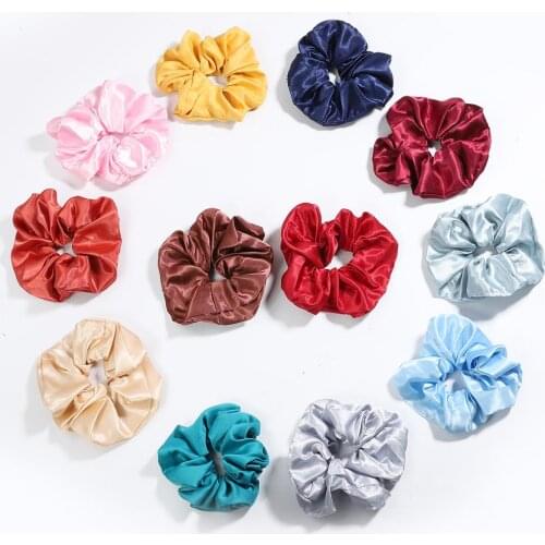 12 Colors Korea Velvet Hair Scrunchie Elastic Hair Bands Ponytail Holder Rubber Band Women Girls Headwear Hair Accessories