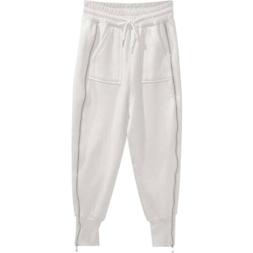 2019 Autumn and Winter Thicker Harem Pants Women Loose Plus Thick Casual Zipper Pants Streetwear Sweatpants Women