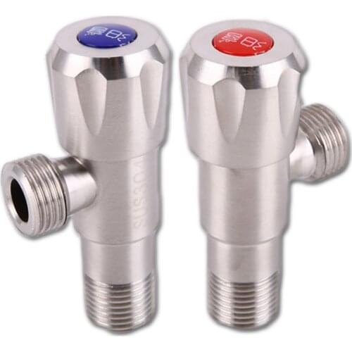 Free shipping SUS304 stainless steel angle valve with brushed finishing bathroom angle valve and kitchen sink faucet angle valve