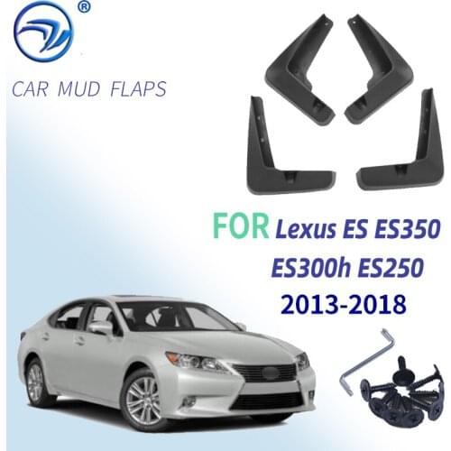 Set Molded Mud Flaps For Lexus ES ES350, ES300h, ES250 2013-2018 Mudflaps Splash Guards Front Rear Mud Flap Mudguards 2014 2015