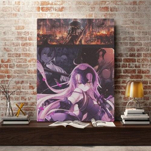 Jeanne D'Arc Alter FGO Manga Decoration Prints Home Decor Canvas Dorm Anime Living Room Bedroom Painting Wall Art Poster