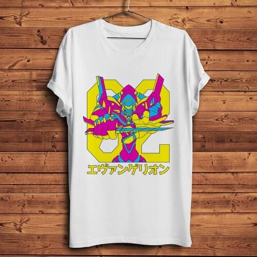 Japan anime eva 01 02 funny t-shirt homme summer new short sleeve t shirt men tshirt cool manga unisex streetwear