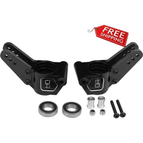 HR Hot Racing aluminum triple bearing support rear hubs with carbon fiber link tabs for ARRMA 1/5 Kraton 8S