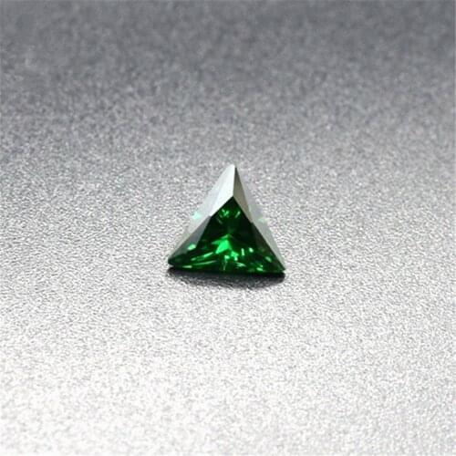 Joanlyn Emerald Triangle Faceted Medium Green Emerald Gem Multiple Sizes to Choose C45E