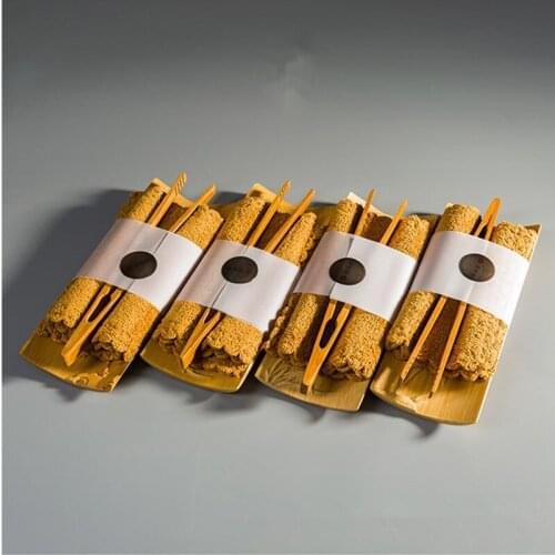 Chinese style 3pcs/set manual tea scoop tea clip tea towel cotton thick absorbent rag Kung Fu Tea Set Tea Ceremony Accessories