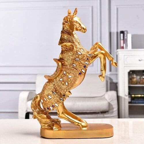 Creative Home Prancing Horse Decoration Home Decoration TV Cabinet Wine Cabinet Crafts Office Bedroom Desk Decoration