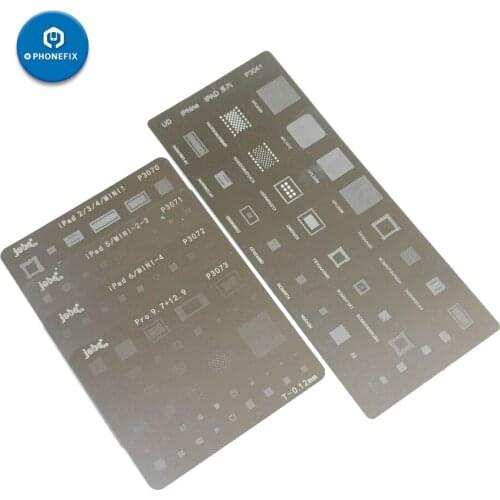Multi-Purpose BGA Reballing Stencil Template For iPad Power IC NAND Flash Touch IC CPU WIFI IC RAM IC Reballing Soldering Repair