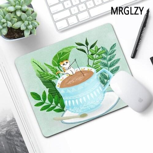 MRGLZY Drop Shipping Cute Cartoon Green Eye Protection 250X290 Small Mouse Pad Gamer Laptop Mini PC Gaming Accessories MousePads
