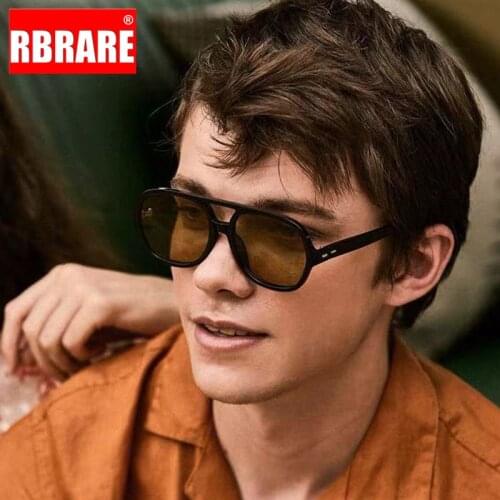 RBRARE Rectangle Sunglasses Men Vintage Big Frame Sun Glasses Women 2021 Luxury Designer Fashion Sunglasses Gafas De Sol Hombre