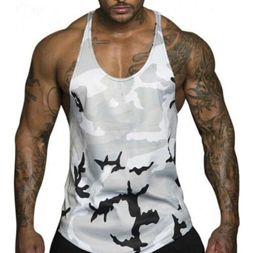 Mens Casual Gym Tank Tops Graphic Print Sleeveless Bodybuilding Sport Vest Workout Fitness Muscle Undershirt Pullover Top