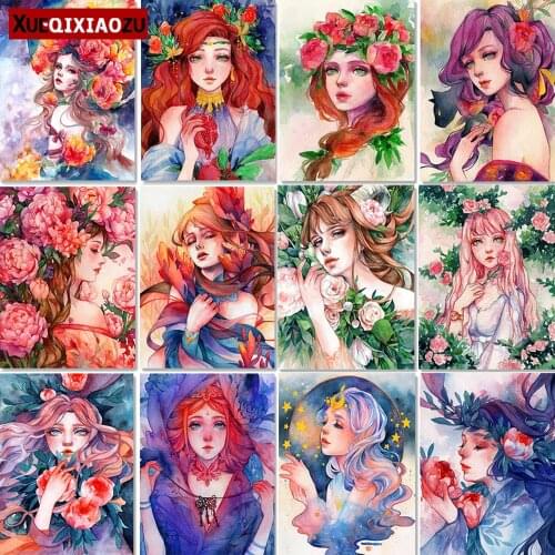 Full Square/Round 5D Diy Diamond Embroidery Paintings Cartoon Girl Series Diamond Embroidery Mosaic Kit HD Quality Handmade New