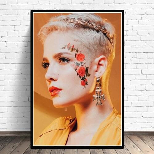 New Halsey Pop Top Music DJ Flower Singer Star Canvas Oil Painting Poster Prints Art Wall Pictures Home Decor quadro cuadros