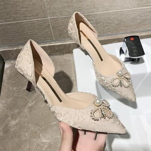 New high heels in the summer of 2021 with temperament pointed a pedal