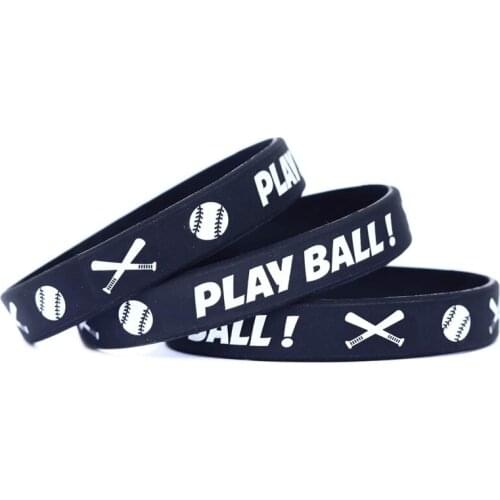 300pcs Sports Play Ball Silicone Bracelets Rubber Wristbands Free Shipping by DHL