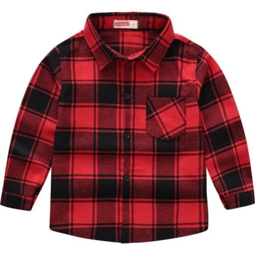 Baby Boys Shirt Kids Blouses Fashion Child Long Sleeve Toddler Shirts Children Casual Turn-Down Collar Blouse Kids Clothes 2-11T