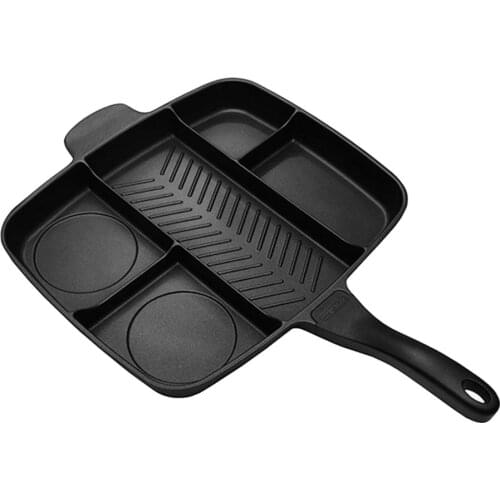 Five In One Multi-purpose Separation Pot Fryer Pan Non-Stick Grill Fry Oven Meal Skillet Barbecue Plate Roasting Pan
