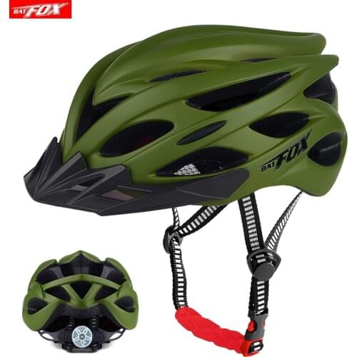 BATFOX Cycling Helmet Women Men Army Green Bicycle Helmets MTB Bike Casco Ciclismo Mountain Road Helmet Riding Capacete Ciclismo