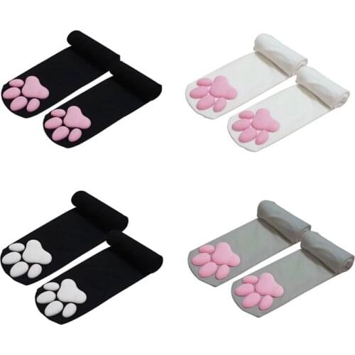 Women Pawpads Socks Stockings Casual Cotton Thigh Over Knee Sexy Socks Girls Womens Female Cute Soft Cat Paw Cosplay Stockings