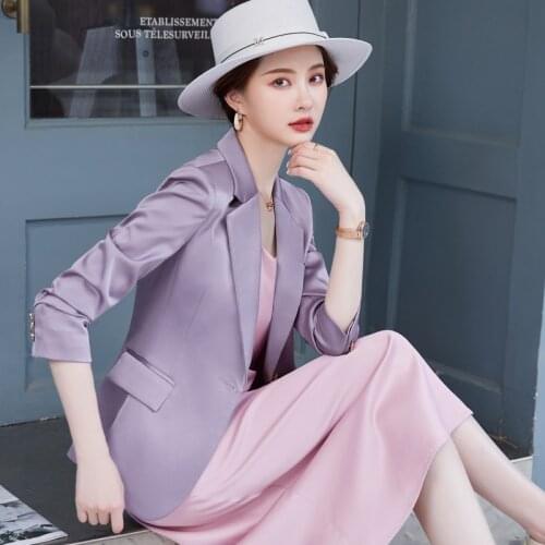 Formal Uniform Designs Women Business Suits with Dress and Blazer Coat Office Ladies Work Wear Professional Blazers Set