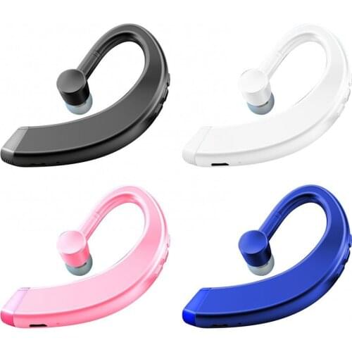 1Pc Bluetooth 5.0 Earphone Ear Hook Life Waterproof Rotating Stereo Headset Silicone Bluetooth Earphone For Mobile Phone
