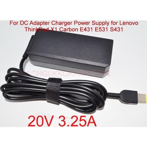 10PCS Universal New 20V 3.25A 65W AC For DC Adapter Charger Power Supply for Lenovo ThinkPad X1 Carbon E431 E531 S431