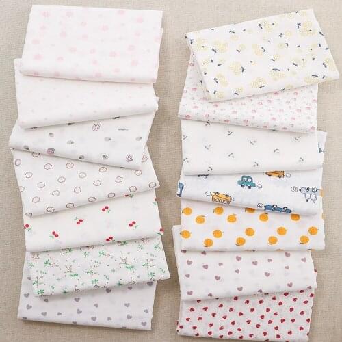 100% Cotton Gauze Fabric DIY Handmade Clothing Baby Infant Newborn Muslin Blanket Bath Soft Towel Wrap Sleepsack Stroller Cover