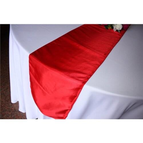 48 Color-1/3 10PCS Taffeta Table Runner Tablecloth Wedding Decoration/Party Decoration/ Wedding Party Supply Adornment Colors