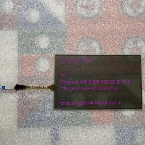 7 Inch Modified 10 Pins Touch Screen Glass Digitizer Lens Fit peugeot partner tepee Car DVD Radio Media Player GPS Navigation