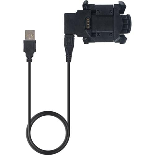 ALLOYSEED 1m USB Charging Cradle Dock Station With USB Data Cable Sync Charger Clip Holder For Garmin Fenix 3 HR Smart Watch