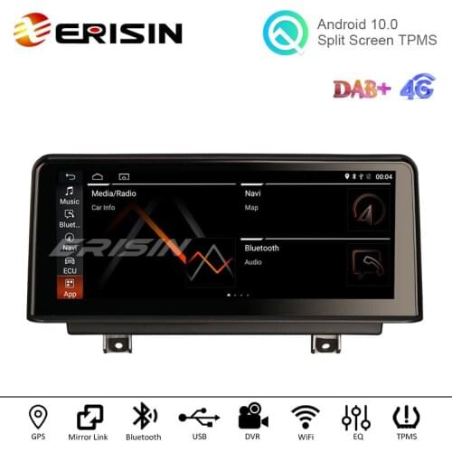 Erisin 2620 10.25" Android 10.0 Car Stereo Radio for BMW F20 F21 F23 NBT GPS WiFi 4G TPMS Canbus Carplay+ DVR DAB+ IPS Screen