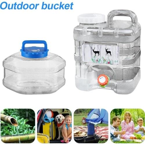 6L/10L Car Storage Outdoor Bucket High Temperature Resistant Thicken Transparent Bucket For Self-driving And Camping