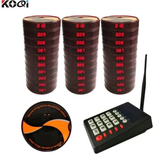 Ycall Wireless Calling System Restaurant Pager 30 Coaster Pager 1 Transmitter Call System Restaurant Equipment K-999+K-14