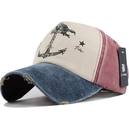 5 panel hip hop snapback hats couples hat Man Woman pure cotton baseball caps do old pirate ship anchor gorras wash cap