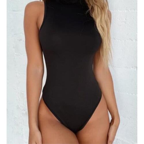 2021 Fashion O Neck Sleeveless Sexy Bodysuits Women Off Shoulder Body Top Streetwear White Bodysuits Suit Clothes Comfortable