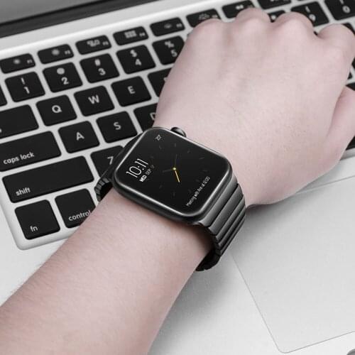 Stainless steel strap for apple watch band 42mm 38mm iwatch band 44mm 42mm series 6/5/4/SE/3/2/1 Original buckle metal bracelet