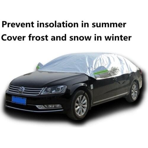 Half Car Cover Sun UV Snow Dust Rain Resistant Durable Covers Automobile Accessories For Car Care covers Car Accessories